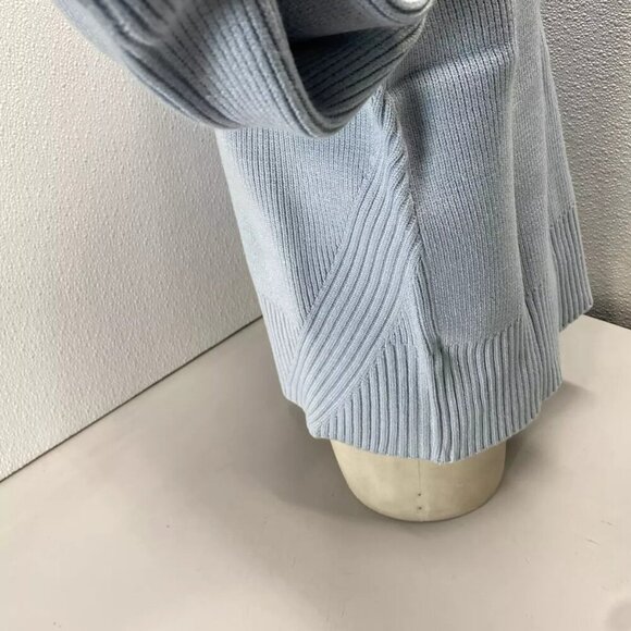 NEW APPARIS Womens Anderson Soft Ribbed Cardigan Sweater Size L Light Blue - Picture 7 of 13